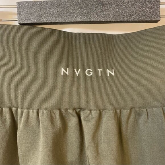 NVGTN Solid Seamless Leggings Olive Green Medium - Picture 5 of 6